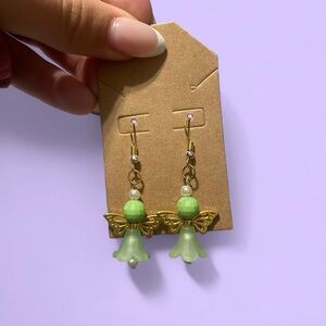 Elegant Green Butterfly Earrings